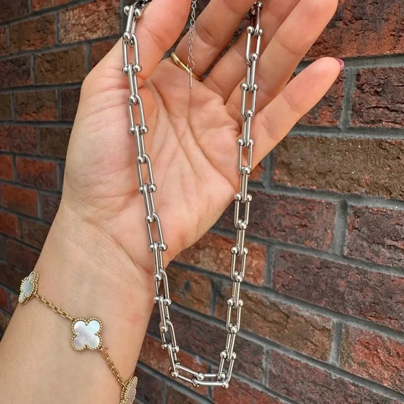 Hardware Graduated Link STAINLESS STEEL Waterproof Necklace - Picture 8 of 17